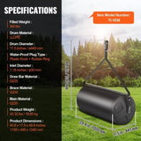 Tow Behind Lawn Roller, 400lbs Sand/Water Filled Yard Roller, LLDPE Drum and Steel Frame Sod Roller V952-QYSCPGL400B353QE4V0