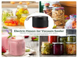 2 IN 1 Electric Vacuum Sealing Machine Kit for Wide and Regular Mouth Mason Jar Kitchen Cordless V1294-YM0901-H48286