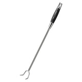Durable Stainless Steel Meat Hook, Silver, Wood, Easy Insertion, Bbq Tool V1369-AZ3-W-18196
