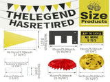 Retirement Party Decorations with Humorous Slogans, Enduring Thick Paper, Retired Banner Hanging V1369-AZ3-W-12105