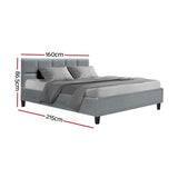 Artiss Bed Frame Queen Size Grey TINO BFRAME-H-TINO-Q-GY-AB