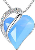 Infinity Love Heart Necklace, Birthstone Necklace for Women, Jewelry for Women with Healing V1164-325800