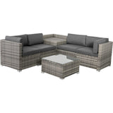 6PCS Outdoor Modular Lounge Sofa Coogee-Grey V264-OTF-508S-LGR