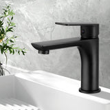 Bathroom Basin Mixer Tap Brass Faucet Vanity Laundry Sink Black TAP-A-81H09-BK