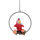Hanging Iron Ring Parrots Resin Waterproof Exquisite Garden Hanging Parrot Statue Decor for V1294-YM0512-3111220286911