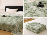 Bamboo Fibre Cooling Blanket Green Bamboo Pattern 150x200cm for Summer Bed and Air Conditioned Rooms V888-ELOSUNG54970-5