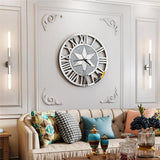 Sparkle Twinkle Crystal Diamond Wall Clock Silver Mirror Wall Decor Big Clocks V767-JJ-XM967