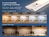 Artiss 4-Pack 25cm Motion Sensor Under Cabinet Lights, LED Closet Light with 5 Colors Dimmable MSL-25CM-5C-X4
