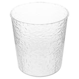 Medium Clear Trash Bin with Wave Design for Kitchen and Bathroom Waste Disposal V1369-AZ3-W-22698