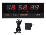 LED Number Clock Large Big Digital Display with Temperature Wall Alarm V1294-YM0901-3115240006711