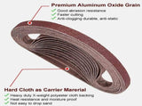 Sanding Belt 72 Pack 1/2 X 18 Inch Aluminum Oxide Air File Sander Belt Assortment,Belt Sander Tool V1369-AZ3-W-11257