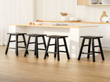 Artiss Bar Stools Kitchen Counter Stools Wooden Chairs Black x4 BA-G-7031-BKX4