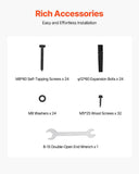 4x4 Post Base 4 Pcs, Inner Size 3.6x3.6 inch / 92x92 mm Post Brackets, Heavy Duty Carbon Steel V952-QBLZDZTG4J20Y2BH6001V0