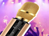 Multifunctional Wireless Bluetooth Karaoke Microphone Gold V1263-JX-6968-3