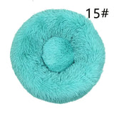 Calming Donut Pet Bed -Soft Faux Fur, Anti-Anxiety Fluffy Round Bed for Cats and Small Dogs V888-ELOSUNG10294