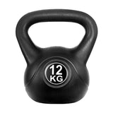 Everfit 12kg Kettlebell Set Weight Lifting Bench Dumbbells Kettle Bell Gym Home FIT-K-KB-12KG-BLACK