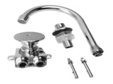 Foot Pedal Faucet Hands Free Foot Valve Flexible Hose Touchless Floor Mount Foot Control Faucet for V1294-YM0706-3112230046711