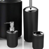 Trash Can Toothbrush Holder Set Toilet Brush Soap Box Lotion Dispenser Black Hotel Bathroom V1294-YM0703-3112230004411