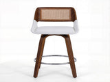 Artiss Wooden Bar Stools Swivel Kitchen Counter Stool Chair 60cm Seat Height BA-B-0369-RAT-WH