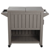 Garden Bar Serving Cart with Cooler V264-OTF-539PP-LGR-NA-1