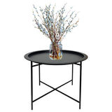 Round Lipped Cross Frame Side Table 47cm V637-68107TBL