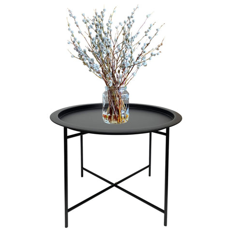 Round Lipped Cross Frame Side Table 47cm V637-68107TBL