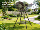 Gardeon Garden Windmill Metal Outdoor Yard Decor 160cm Bronze GWM-B-160CM-BR