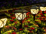 4 Pack Solar Lights Outdoor Waterproof Garden Lights with Warm LED Light Landscape Lighting for Yard V1107-118-02706-WHT-4PACK