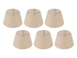 6PCS Linen Fabric Lamp Shade Cover Cylindrical Lampshade with Iron Support for Household Light V1294-YM0715-3119220085111