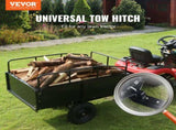 Heavy Duty ATV Trailer Steel Dump Cart, 750-Pound 15 Cubic Feet, Garden Utility Trailer with V952-HYTCTPK12CUFTVB4CV0