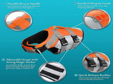 Dog Life Jacket Pet Swim Vest with Rescue Handle Reflective Strips Adjustable Quick Release Buckle V1341-ZY-KAUSYTNE-XL-ORANGE