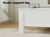 Artiss Bed Frame Double Size Wooden with 3 Shelves Bed Head White WBED-G-S1-D-DRAW