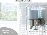 Wall-Mounted Soap Dispenser - 500ml - Stainless Steel - Shampoo Dispenser - Large Capacity V1188-MS101-01406-1
