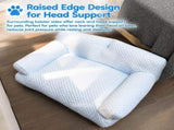 Cooling Pet Sofa Bed for Cats and Dogs, Breathable Ice Silk Bean Fabric with Supportive Edges, V1341-ZY-STKQHWSM-LIGHTGREEN-2XL