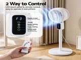 Devanti Pedestal Fan W/ Remote 3 Speed 12H Timer Height Adjustable Cooling Fan PF-RC-01R-WH