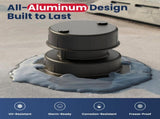 RV Plumbing Vent Cap - Aluminum Trailer Roof Pipe Vent Cover - Weatherproof Durable Replacement for V1259-RVVENT-01-WHT-2PK