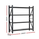 Giantz 2Mx2M Warehouse Shelving Garage Rack WR-F-20205-200BK-ABC