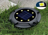 4-Pack Solar Ground Lights 8-LED Outdoor Garden Pathway Lights with IP65 Waterproof for Lawn, Patio V1107-SOLAR GROUND LIGHTS