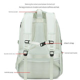 Black Large Capacity Travel Backpack - Waterproof Polyester Hiking Rucksack with Shoe Compartment V888-ELOSUNG56189-1