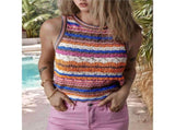 Women'S Sleeveless Vest Rainbow Colors L V1369-AZ3-W-12947