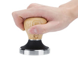 58mm Stainless Steel Flat Coffee Tamper Powder Pressed Hammer with Height Adjustable Wooden V1294-YM0901-3118200176411