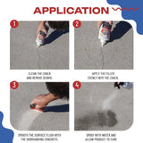 Magic Crack Filler Fast-Drying, Weather-Resistant Concrete Repair for Driveways, Walkways, Patios, V1107-116-99554-SLR-500G