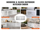 BBQ Access Door, 914x534 mm Double Outdoor Kitchen Door, Stainless Steel Flush Mount Door, Wall V952-SMMBSCJMYS36I3IIAV0