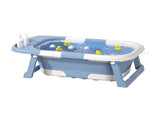 CARLA HOME Foldable Baby Bath Tub with Collapsible Toddler - Blue LSB-36508