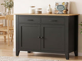 Artiss Buffet Sideboard Cabinet Kitchen Storage Cupboard Pantry 2 Drawers Black FUR-Z-SID90-BK-AB
