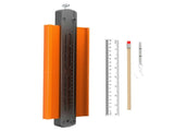 Metal Profile Contour Utensils Set With 10 Ruler Straight Edge Pencil And Screwdriver - Locking PRL-5059091060DBT