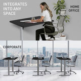 FORTIA Sit To Stand Up Standing Desk, 120x60cm, 72-118cm Electric Height Adjustable, 40kg Rated, V219-ADKSSTFO2KSA