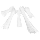 5Packs Cable Ties Zip Wraps Set Disposable Nylon Wire Cord Strap Fastener Fastening OrganizerWhite V1294-YM0718-3117200193811