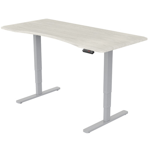 Fortia Sit To Stand Up Standing Desk, 150x70cm, 62-128cm Electric Height Adjustable, Dual Motor, V219-FURDTAFORKITS5WO