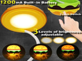 Orange Burger-Shaped Night Light Rechargeable Night Light Touch Switch Night Light 3 V1347-DSZ-XXX-NNN
